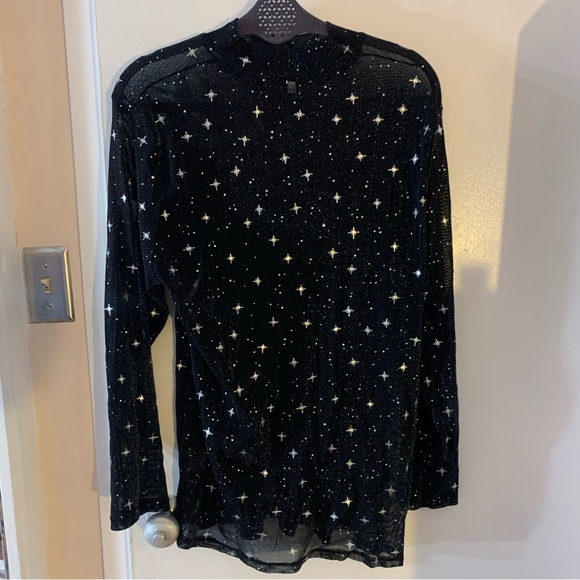 RITERA MESH TOP, TURTLE NECK, LONG SLEEVES - GALAXY. SZ 3X - Picture 4 of 9